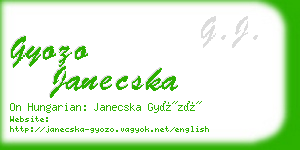 gyozo janecska business card